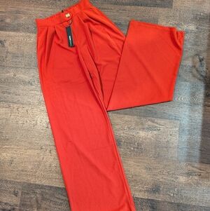 Fashion Nova Vibrant Orange Men's Dress Pants